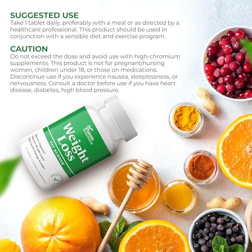 Fatburner für Frauen & Männer – Abnehmtabletten mit Grüntee-Extrakt, Chrom, Vitamin B6 – Energie-Booster, Bauchfett-Brenner & Appetitzügler – 60 Tabletten