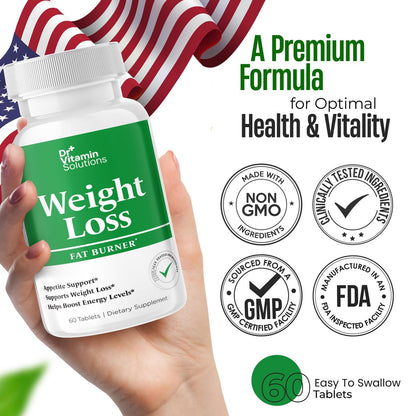 Fatburner für Frauen & Männer – Abnehmtabletten mit Grüntee-Extrakt, Chrom, Vitamin B6 – Energie-Booster, Bauchfett-Brenner & Appetitzügler – 60 Tabletten