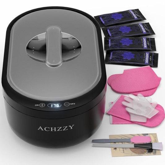 Achzzy Paraffinwachsmaschine für Hände und Füße – 2000 ml Paraffinwachs-Wärmer mit Temperaturregelung und Vorwärmmodus, pflegend und feuchtigkeitsspendend, ideal für Paraffinbäder zu Hause (Dunkelgrau)