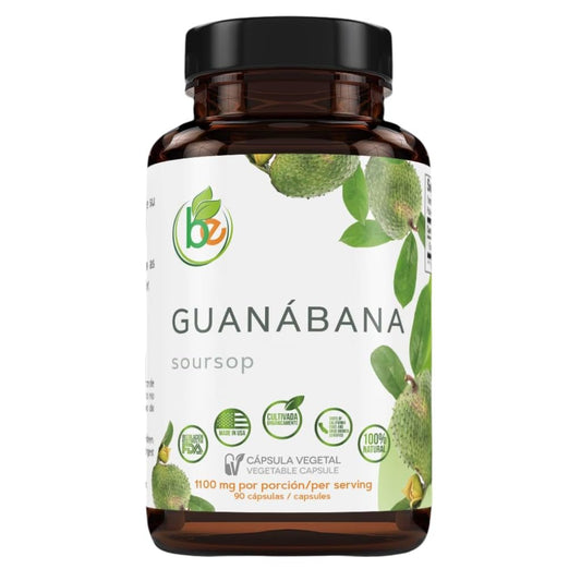 Guanabana (Soursop) 90 Kapseln – 1100 mg pro Portion – Hochwertige Mischung aus 100 % natürlichen Premium-Inhaltsstoffen, pflanzlich, biologisch angebaut