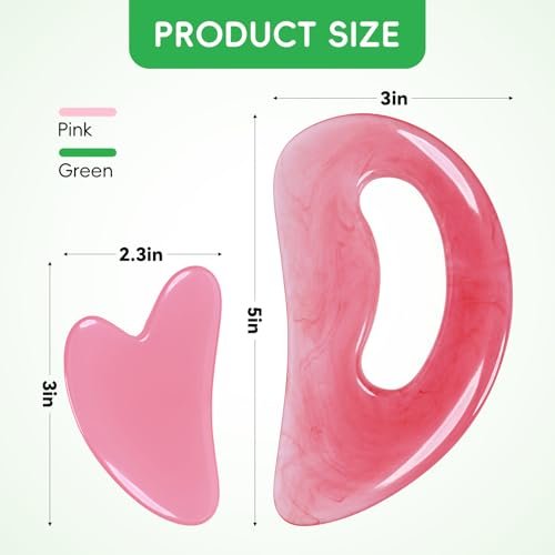 FDKJEJC Körper Gua Sha Tool – Cellulite Guasha Tool für Körper Massage (Naturharz, Pink) Lymphdrainage Gesicht, Rücken, Beine, Frauen Körperformung