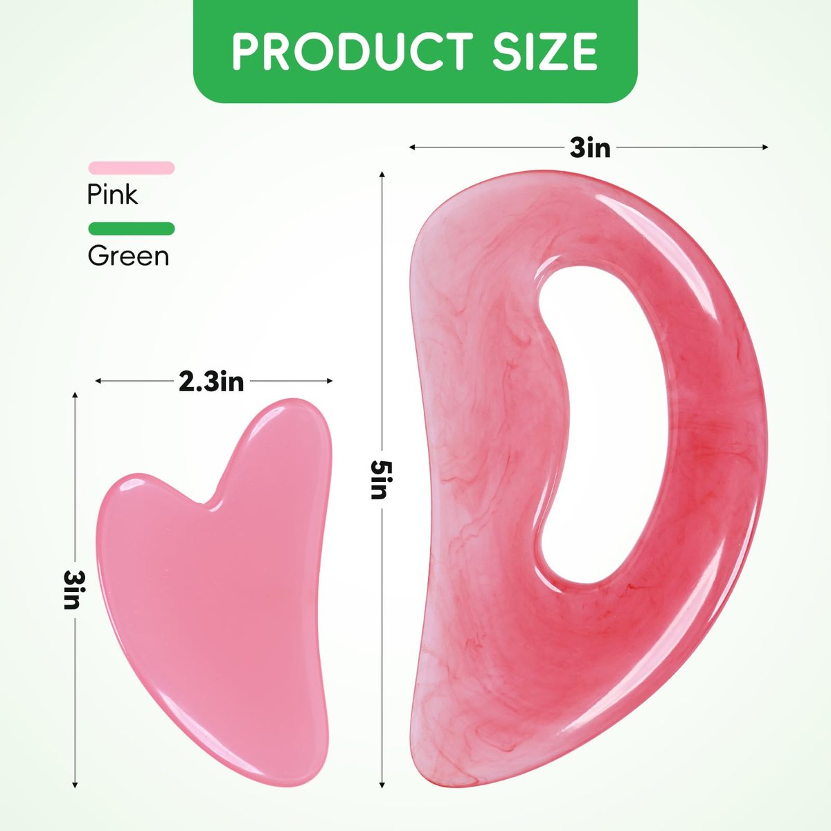 FDKJEJC Körper Gua Sha Tool – Cellulite Guasha Tool für Körper Massage (Naturharz, Pink) Lymphdrainage Gesicht, Rücken, Beine, Frauen Körperformung