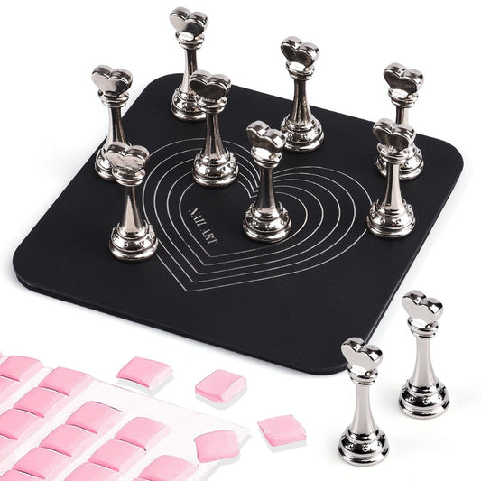 ANGNYA Nagelständer für Press-On-Nägel, Fake-Nagel-Halter zum Bemalen von Nägeln, Super magnetische Basis mit wiederverwendbarem Klebekitt für Heim-DIY-Salonbedarf