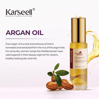 Karseell Lila Haarmaske und Arganöl Set für blondes, silbernes und graues Haar – Anti-Gelbstich Tiefenpflege für coloriertes, gebleichtes oder gesträhntes Haar, 500 ml und 50 ml