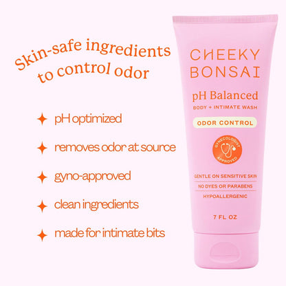 Cheeky Bonsai pH-ausgeglichene Damen-Intimwaschlotion – Beseitigt Gerüche – Sanft zu empfindlicher Haut – Ohne Farbstoffe oder Parabene – Hypoallergen – Gynäkologisch empfohlen (200 ml)