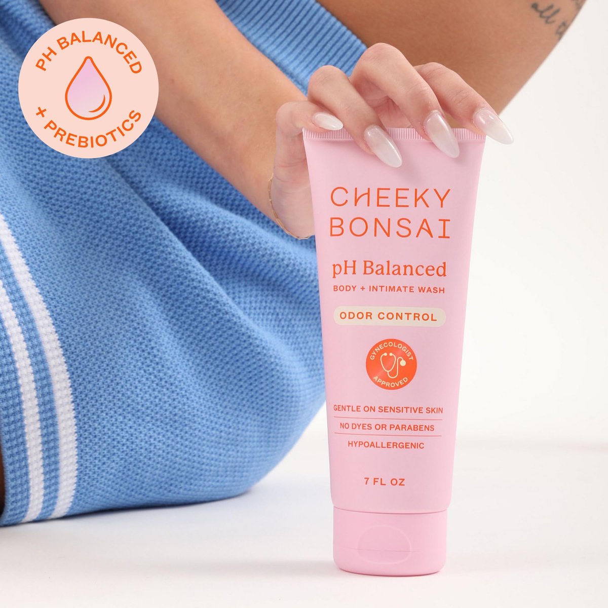 Cheeky Bonsai pH-ausgeglichene Damen-Intimwaschlotion – Beseitigt Gerüche – Sanft zu empfindlicher Haut – Ohne Farbstoffe oder Parabene – Hypoallergen – Gynäkologisch empfohlen (200 ml)
