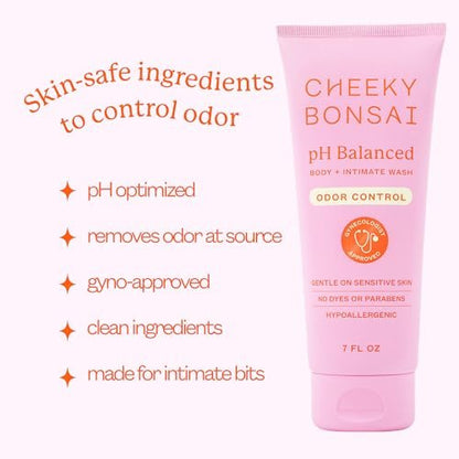 Cheeky Bonsai pH-ausgeglichene Damen-Intimwaschlotion – Beseitigt Gerüche – Sanft zu empfindlicher Haut – Ohne Farbstoffe oder Parabene – Hypoallergen – Gynäkologisch empfohlen (200 ml)