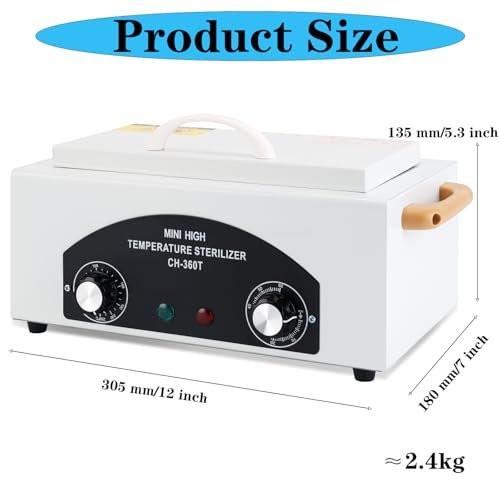 WINB Hochtemperatur-Sterilisator Autoklav-Maschine, Mini-Autoklav mit Timer 110V 300W, 1,5L Kapazität, für Dentalwerkzeuge, Nagelstudio & Friseurbedarf mit Griff