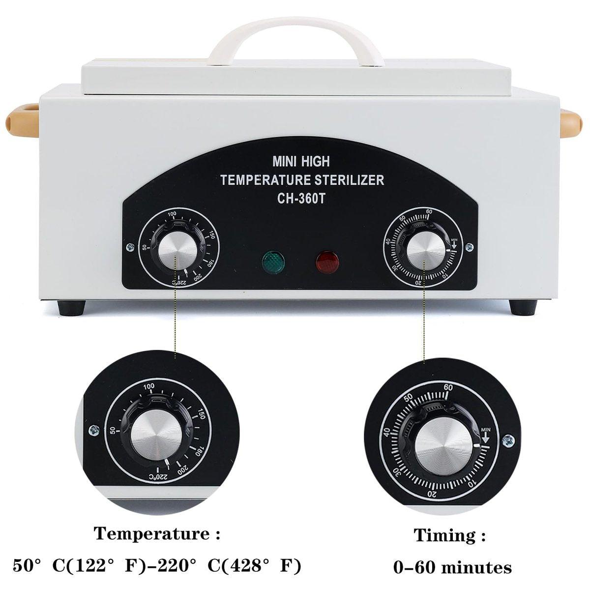WINB Hochtemperatur-Sterilisator Autoklav-Maschine, Mini-Autoklav mit Timer 110V 300W, 1,5L Kapazität, für Dentalwerkzeuge, Nagelstudio & Friseurbedarf mit Griff
