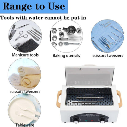 WINB Hochtemperatur-Sterilisator Autoklav-Maschine, Mini-Autoklav mit Timer 110V 300W, 1,5L Kapazität, für Dentalwerkzeuge, Nagelstudio & Friseurbedarf mit Griff