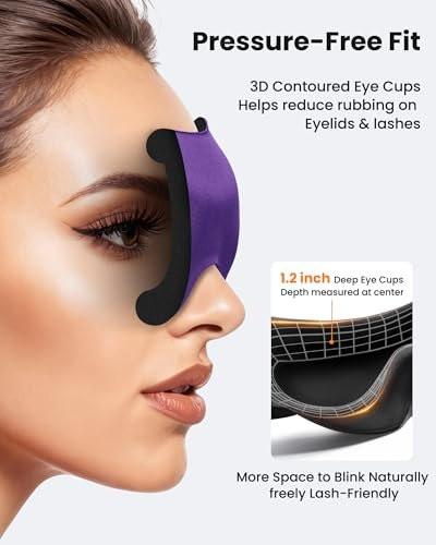 3er-Pack Schlafmasken für Seitenschläfer, Echte Verdunkelung 3D Augenmaske zum Schlafen, Null Augendruck, Wimpernfreundlich, Verstellbare Weiche Augenabdeckung für Frauen Männer, Reise Nacht Blindflug