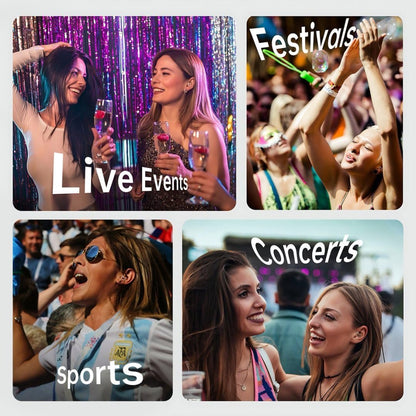 Relaxcharm Konzert Ohrstöpsel – Weicher, wiederverwendbarer Gehörschutz mit bequemer Passform, Ohrstöpsel für Konzerte, Lärmminderung für Live-Musik, Festivals, Raves (XS/S/M/L/Doppelspitzen, 19 dB)