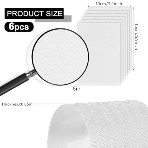 6er Pack Schuhsohlenschutz – Selbstklebende Anti-Rutsch-Pads für High Heels und Stiefel | Rutschfeste Sohlenunterlagen für Damen (15 x 10 cm, transparent)