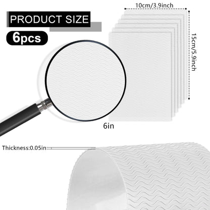 6er Pack Schuhsohlenschutz – Selbstklebende Anti-Rutsch-Pads für High Heels und Stiefel | Rutschfeste Sohlenunterlagen für Damen (15 x 10 cm, transparent)
