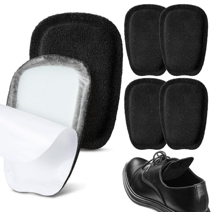 Shyyween 3 Paar Schuhzugenpolster aus weichem Wildleder, selbstklebende Einlagen für Herren und Damen, handgefertigtes elastisches Schaumstoff-Schuhpolster zur Lösung von zu weiten Schuhen (Schwarz, Größe L)
