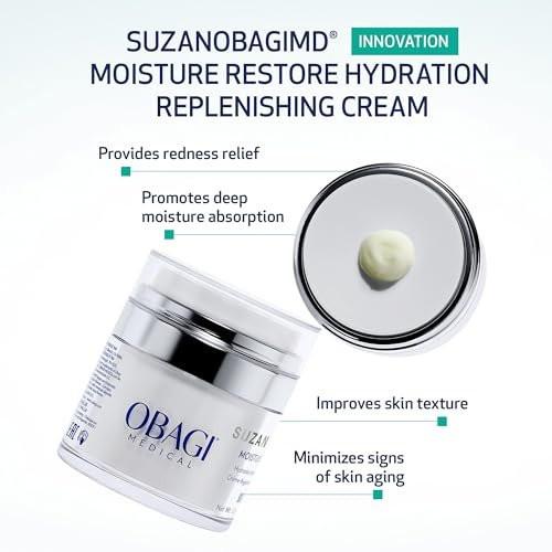 SUZANOBAGIMD Moisture Restore – Medizinische Mehrschicht-Feuchtigkeitspflege gegen Rötungen, langanhaltende Hydratation + Verbesserung von Hauttextur & Festigkeit – Für alle Hauttypen – 50 ml