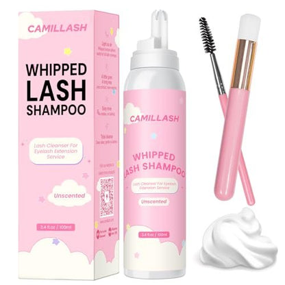 Whipped Lash Cream Shampoo Ungesichteter Schaumreiniger | 100ml Wimpernverlängerungs-Reinigungsset | Für Salon und Zuhause