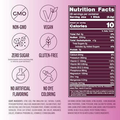 TREVI™ Everyday Sugar Free Electrolytes - Trinkmischung für Elektrolyte - 28 Portionen - Traube