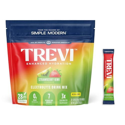 TREVI™ Everyday Sugar Free Electrolytes – Trinkmischung für Hydration – 28 Portionen – Erdbeer-Kiwi