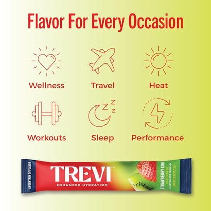 TREVI™ Everyday Sugar Free Electrolytes – Trinkmischung für Hydration – 28 Portionen – Erdbeer-Kiwi