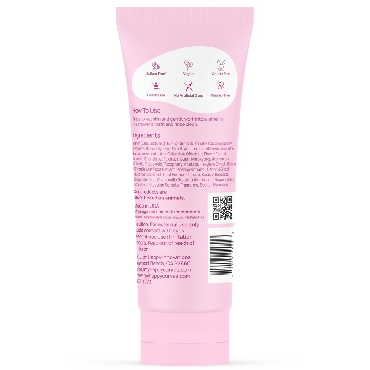 HAPPY CURVES Femininwaschgel - pH-ausgeglichene Reinigung mit Aloe & Vitamin E - Sulfatfrei, Parabenfrei - Intimpflege für Frauen - Geruchskontrolle, sanfte tägliche Pflege für empfindliche Haut (Tahitianische Vanille)