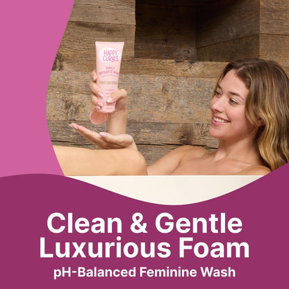 HAPPY CURVES Femininwaschgel - pH-ausgeglichene Reinigung mit Aloe & Vitamin E - Sulfatfrei, Parabenfrei - Intimpflege für Frauen - Geruchskontrolle, sanfte tägliche Pflege für empfindliche Haut (Tahitianische Vanille)
