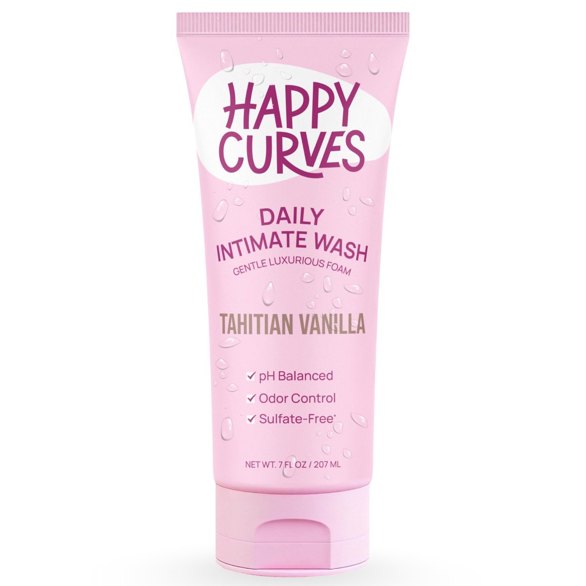HAPPY CURVES Femininwaschgel - pH-ausgeglichene Reinigung mit Aloe & Vitamin E - Sulfatfrei, Parabenfrei - Intimpflege für Frauen - Geruchskontrolle, sanfte tägliche Pflege für empfindliche Haut (Tahitianische Vanille)