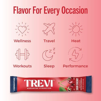 TREVI™ Everyday Sugar Free Electrolytes - Sour Cherry - 28 Portionen - Hydrationspulver für den täglichen Bedarf