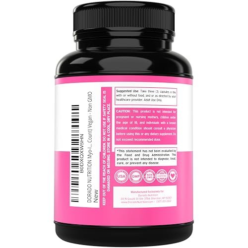 Myo-Inositol & D-Chiro Inositol Kapseln für Frauen – 40:1 Verhältnis, Hormonbalance, 10-in-1 Formel, 90 Kapseln