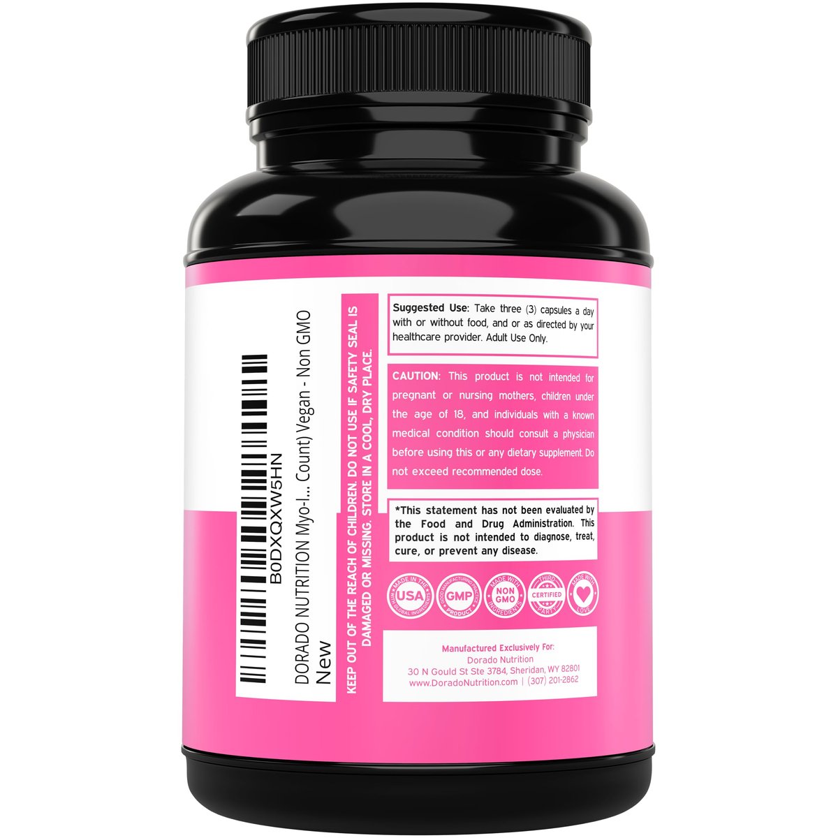 Myo-Inositol & D-Chiro Inositol Kapseln für Frauen – 40:1 Verhältnis, Hormonbalance, 10-in-1 Formel, 90 Kapseln