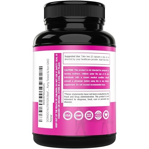Beef Organ Supplement für Frauen – Grasgefütterte Rinderleber, Herz, Niere & Gebärmutter 1000 mg pro Portion – Unterstützt Energie und allgemeine Gesundheit – Drittanbieter-getestet & Non-GMO – Hergestellt in den USA (120 Kapseln)