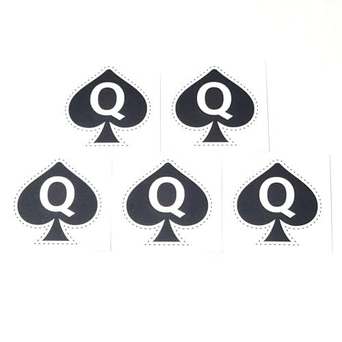 Pik-Dame temporäres Tattoo: 5-teilige temporäre Tattoos