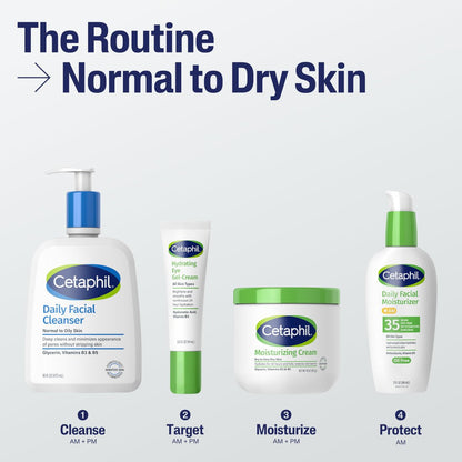 Cetaphil Täglicher Gesichtsreiniger, 16oz Feuchtigkeitsspendende Lotion, 2oz
