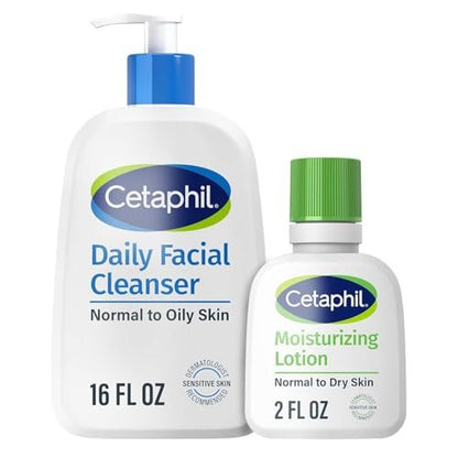 Cetaphil Täglicher Gesichtsreiniger, 16oz Feuchtigkeitsspendende Lotion, 2oz