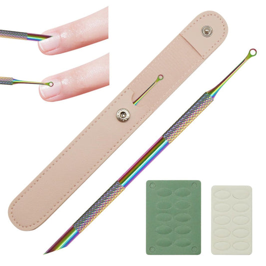 Doppelkopf-Nagelhautschieber aus Titan – Doppelseitiger Cuticle Remover für Profis und Zuhause