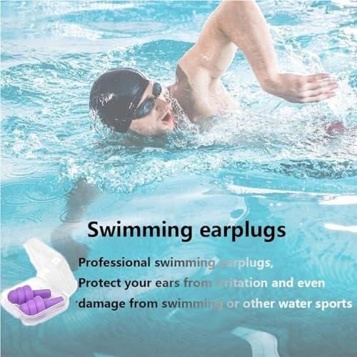 Ohrstöpsel zum Schlafen, Geräuschunterdrückung, wiederverwendbare Ohrstöpsel – superweich, Silikon-Ohrstöpsel, 8 Paare, für Schlafen, Schwimmen, Schnarchen, Konzerte, Arbeit, laute Orte (8 Farben)