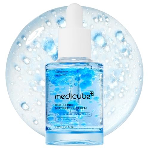 Medicube Hyaluronic Multi Peptide PDRN Serum – Feuchtigkeitsspendendes, beruhigendes Gesichtsserum für strahlende Haut, 30 ml