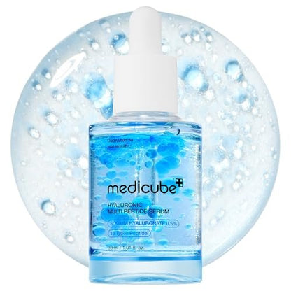 Medicube Hyaluronic Multi Peptide PDRN Serum – Feuchtigkeitsspendendes, beruhigendes Gesichtsserum für strahlende Haut, 30 ml