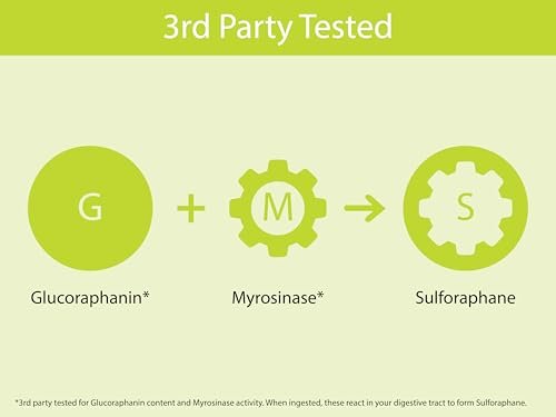 KOYAH - Bio Brokkoli Sprossen Kapseln – Gefriergetrocknete ganze Brokkolisprossen – 3rd Party getestet auf aktive Myrosinase & Glucoraphanin (Sulforaphan-Glucosinolat) – 60 Kapseln