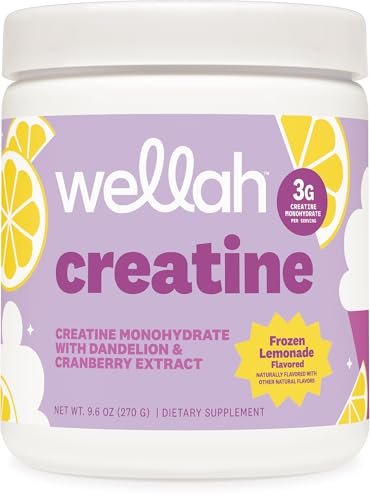 Wellah Creatin für Frauen – Kreatin-Monohydrat mit Löwenzahn & Cranberry-Extrakt (50 Portionen, Gefrorene Limonade)