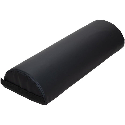 ForPro Premium Jumbo Half-Round Bolster Kissen für Massage und Yoga – Öl- und schmutzabweisend, 9 x 4,5 x 26 Zoll, Schwarz