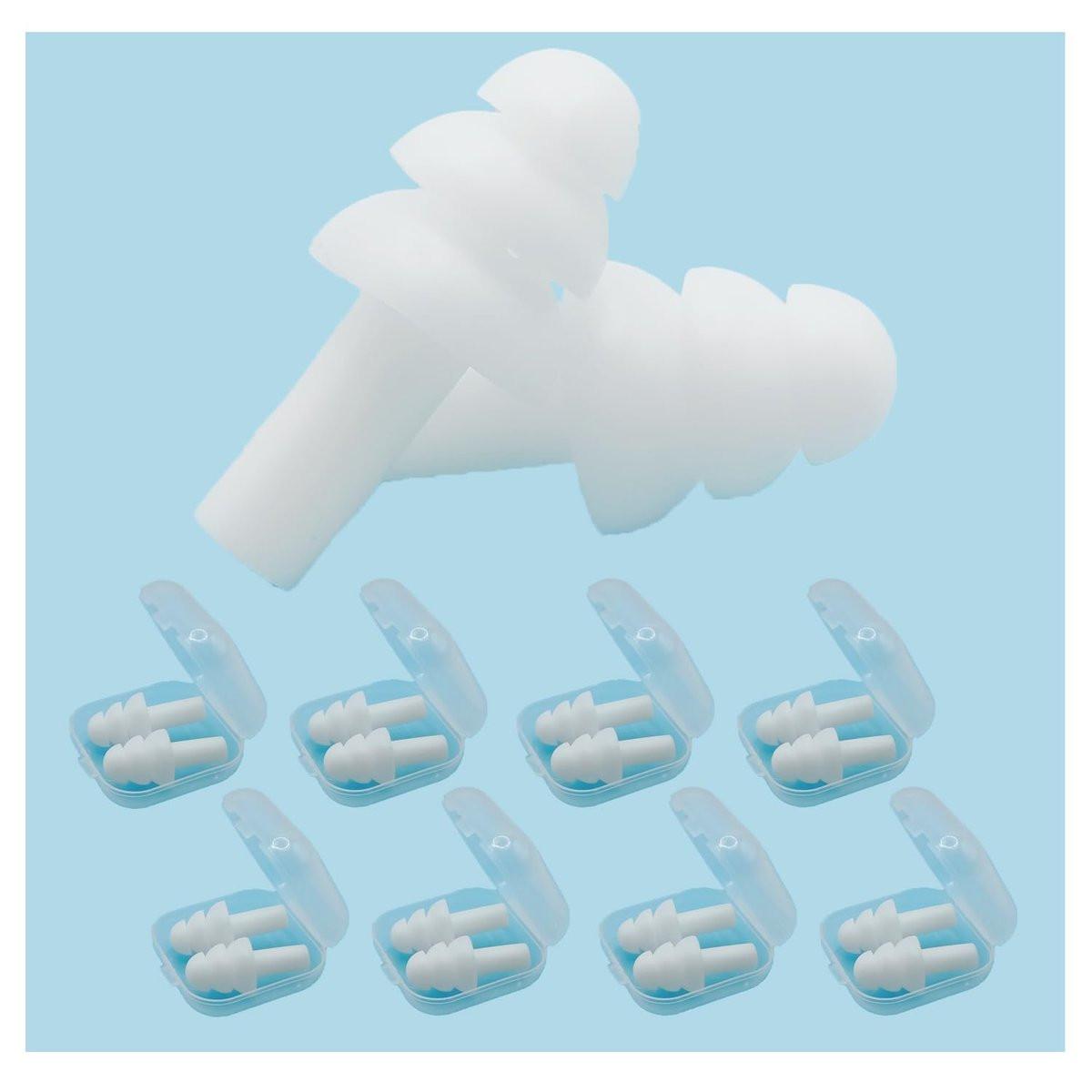 Ohrstöpsel zum Schlafen, Geräuschunterdrückung, wiederverwendbare Ohrstöpsel – superweiche Silikon-Ohrstöpsel, 8 Paare, für Schlafen, Schwimmen, Schnarchen, Konzerte, Arbeit, laute Orte (8 Farben)