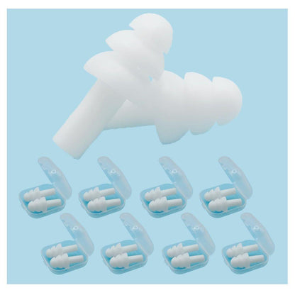 Ohrstöpsel zum Schlafen, Geräuschunterdrückung, wiederverwendbare Ohrstöpsel – superweiche Silikon-Ohrstöpsel, 8 Paare, für Schlafen, Schwimmen, Schnarchen, Konzerte, Arbeit, laute Orte (8 Farben)