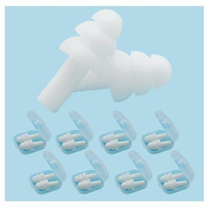 Ohrstöpsel zum Schlafen, Geräuschunterdrückung, wiederverwendbare Ohrstöpsel – superweiche Silikon-Ohrstöpsel, 8 Paare, für Schlafen, Schwimmen, Schnarchen, Konzerte, Arbeit, laute Orte (8 Farben)