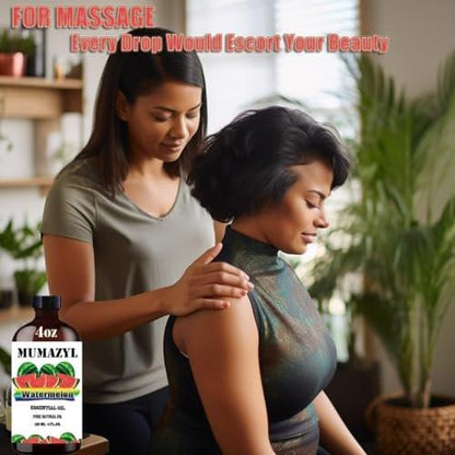 MUMAZYL Wassermelone Ätherisches Öl – 4 Fl Oz (120 ml) für Diffuser, Luftbefeuchter, Yoga, Reinigung, DIY-Kerzen, Seifenherstellung