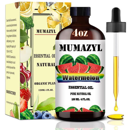 MUMAZYL Wassermelone Ätherisches Öl – 4 Fl Oz (120 ml) für Diffuser, Luftbefeuchter, Yoga, Reinigung, DIY-Kerzen, Seifenherstellung