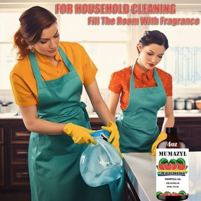 MUMAZYL Wassermelone Ätherisches Öl – 4 Fl Oz (120 ml) für Diffuser, Luftbefeuchter, Yoga, Reinigung, DIY-Kerzen, Seifenherstellung