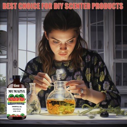 MUMAZYL Wassermelone Ätherisches Öl – 4 Fl Oz (120 ml) für Diffuser, Luftbefeuchter, Yoga, Reinigung, DIY-Kerzen, Seifenherstellung