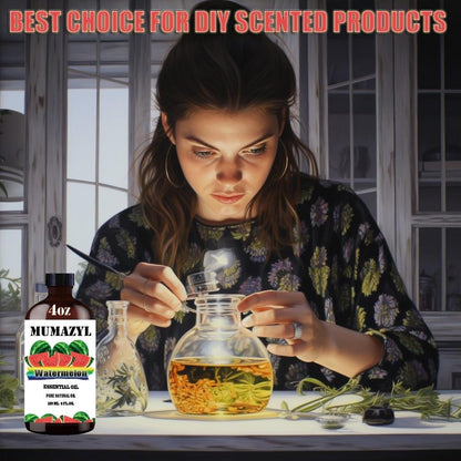 MUMAZYL Wassermelone Ätherisches Öl – 4 Fl Oz (120 ml) für Diffuser, Luftbefeuchter, Yoga, Reinigung, DIY-Kerzen, Seifenherstellung
