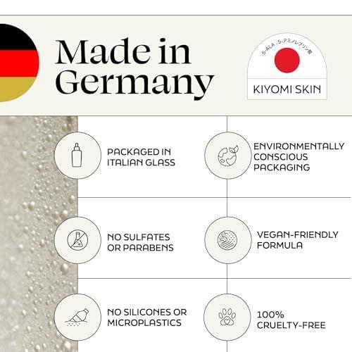 Kiyomi Skin Gesichtsspray Feuchtigkeitsspray - Beruhigendes Gesichtsnebel mit 5-ALA, Hyaluronsäure, Grüntee, Lavendel - Schnell einziehender, feuchtigkeitsspendender Antioxidans-Spray für alle Hauttypen - 100 ml
